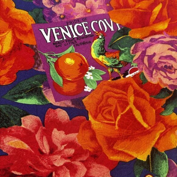 Jams World‎ Santa Monica Rayon Short Sleeve Butterfly Sleeve Blouse Hawaiian XS - Picture 4 of 11